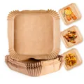 GOURMETmaxx Backpapier 100x Backpapierschale f. Heißluft Fritteuse Airfryer 5-8L