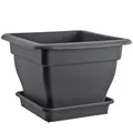 Pflanzkübel XXL Pflanztopf groß 60x60 Blumentopf Außen Blumenkübel Innen Grau