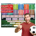 WM 2026 Spielplan Pro Edition DIN A1 (84,1 x 59,4 cm) - Fußball WM 2026 Wandposter zum Eintragen, alle Spiele mit Uhrzeit & Spielort, 250 g Papier