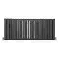 Paneelheizkörper Flachheizkörper Design Heizkörper Heizung 60cm x 140cm Anthrazit Grau Horizontal Heizgerät Doppellagig Wandheizkörper Küche Wohnzimmer Badezimmer Reinigungsbürste und Befestigungsset