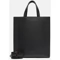Shopper LIEBESKIND BERLIN "Paper Bag", Damen, Gr. B/H/T: 29cm x 34cm x 15cm, schwarz, Leder, Taschen, modische Optik, Crossbody Bag, zertfiziert nach Leather Working Group