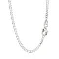 NKlaus 50cm Panzerkette 925 Silber elegante Halskette Breite: 2,0mm Collier 5,9g schwer 5017