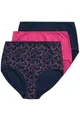 Ulla Popken Maxislip Maxislips 3er-Pack Herzen/einfarbig