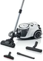 BOSCH Bodenstaubsauger Serie 6 BGC41XALL, ideal für Allergiker, Hygiene-Filter, 700 W, beutellos, 10 Jahre Motorgarantie, Hartbodendüse, XXL-Polsterdüse, leise, weiß