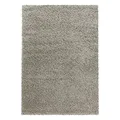 Teppium Moderner Hochflor Teppich Läufer Flur 60 x 110 cm Natur - Shaggy Flauschiger Teppich, Extra Weich und Pflegeleicht - Ideal als Bettvorleger Schlafzimmer, Küchenläufer, Wohnzimmerteppich