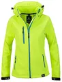 Rock Creek Damen Softshell Jacke Windbreaker Regenjacke Übergangsjacke Softshelljacke Damenjacke Regenmantel Outdoorjacke Kapuze D-412 Neongelb 3XL