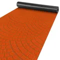ANRO Teppich Läufer Küchenläufer Küchenteppich Läufer Flur Teppich Velours rutschfest waschbar für Flur, Schlafzimmer, Wohnzimmer, Küche Davis Orange 50 x 100cm