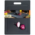 Moritz & Moritz Schneidebrett Kunststoff - 36 x 27,5 cm - BPA frei - Küchenbrett Granitoptik - Cutting Board mit Antirutschfüßen, Eingriffsöffnung - Schneidebrett mit Saftrille