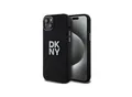 DKNY Liquid Silikon Metall Logo Case MagSafe für Apple iPhone 15 /14 /13 Schwarz