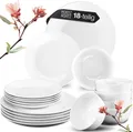 Moritz & Moritz BASIC 18-tlg Geschirr Set 6 Personen Weiß