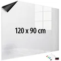 infactory Magnetische Whiteboard-Folie, selbstklebend, 4 Marker, 120 x 90 cm