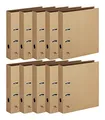 Pagna Ordner A4 Pur, praktische 2-Ring-Mechanik, Stabiler Graukarton mit Kraftpapier überzogen (10)