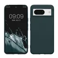 kwmobile Hülle für Google Pixel 8 TPU Case - Handyhülle unterstützt kabelloses Laden, Flexible Schutzhülle, gummiertes Cover in Dunkler Schiefer