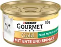 PURINA GOURMET Gold Feine Pastete mit Gemüse Katzenfutter Nass 12er Pack 12x85 g