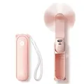 JISULIFE 3 in 1 Handventilator USB Wiederaufladbar Taschenventilator Klein Rosa