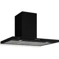 Klarstein Limelight Dunstabzugshaube - Edelstahl Wandhaube, Abzugshaube mit 3 Leistungsstufen, 600 m3/h, Digitalanzeige, LED-Beleuchtung, 64 dB, 9... - Schwarz