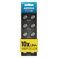 Absina Knopfzellen-Set AG13 / LR44, 10-teilig (10 Stk., LR44) (401017)