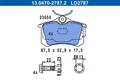 ATE Bremsbelagsatz, Scheibenbremse 13.0470-2787.2 für AUDI SEAT SKODA VW