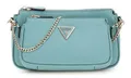 GUESS Noelle Double Pouch Crossbody Umhängetasche Tasche Teal türkis Neu