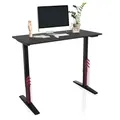 hjh OFFICE Schreibtisch höhenverstellbar, elektrisch 120x60 cm Stand Carbon Stabiler Sitz-Steh-Schreibtisch in Carbon-Optik, ergonomisch, Schwarz
