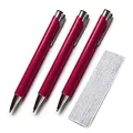 Forbidden Pen 3 x Spicker Kuli, Stift, Schummel Kugelschreiber mit Spickzettel, für Prüfungen, Examen, 3x Stück cheat pen, Schüler, Studenten zur Schule, Abitur, Rosa