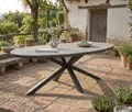 Gardissimo Gartentisch Esstisch Armati Dunkel 220 x 115 cm Oval, Aluminium Nonwood Wetterfest Outdoor Anthrazit Pflegeleicht