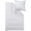 Curt Bauer Mako-Brokat-Damast Bettwäsche Arezzo 155x220 cm + 80x80 cm | weiss - weiß