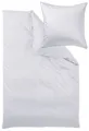 Curt Bauer Bettwäsche Mako-Brokat-Damast Arezzo weiß 155 cm x 220 cm, Bettbezug Kopfkissenbezug Set kuschelig weich hochwertig
