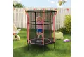 HOMCOM Kindertrampolin mit Sicherheitsnetz, Randabdeckung, Gummiseil, Ø 163.5 cm, (Indoor Trampolin, 1 tlg., Trampolin), bis 50 kg, für Kinder 3-10 Jahre Rot