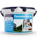 Plid Fassadenfarbe Weiß 5L , für ca. 30m² / Außenfarbe Fassaden Wetterschutz - Mauerfarbe, Hausfarbe Fassade