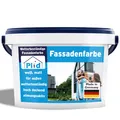 Fassadenfarbe 5L - Weiß matt, für ca. 30m² / Aussenfarbe Mauerfarbe Wetterschutz