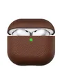 KeyBudz Artisan Series Leather Case for Airpods 4:th gen - Natural Brown AP4_S3_NBN
