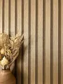 Newroom Tapete Gold Vlies Holzoptik - Glamour Wandpaneele Lamellen Streifen für Wohnzimmer Schlafzimmer
