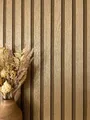 NEWROOM Vliestapete Gold Holzpaneele Glamour Lamellen Wohnzimmer Schlafzimmer