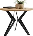 MIRJAN24 Couchtisch STK M13, Beine aus Stahl, 67x67x50 cm, Wohnzimmer (Farbe: Eiche Gold / Schwarz)