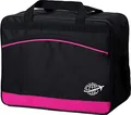 BAMBINIWELT Reisetasche HANDGEPÄCK Boardgepäck Flugzeug 40x20x25 40x30x20 zb Ryanair Wizzair (groß, schwarz-pink 40x30x25)