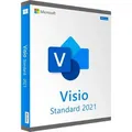 Microsoft Grafiksoftware Visio Standard 2021, Windows, DVD, Vollversion