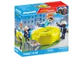 PLAYMOBIL 71465 Feuerwehrleute mit Luftkissen Spielset, Mehrfarbig