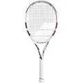 Babolat - Tennisschläger Modell Boost Drive, Griff 1, Blau Koralle Weiß, Leichter Graphitrahmen, Großes Schlagfeld, Besaitungsmuster 16x19, für Gelegenheitsspieler, die Sich leicht verbessern möchten