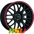Barracuda Karizzma mattblack PureSports / Color Trim rot - DS10 8.5x19" ET28 ...