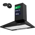 CBCB6201  Dunstabzugshaube 60cm Umluft 370m³/h Umlufthaube Pyramide Wandha...
