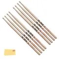 Vic Firth American Classic Series Drumsticks - 5A - American Hickory - Holz Tip - Natur - 4 Paar Value Pack