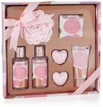 BRUBAKER Pflege-Geschenkset Wellness Pflegeset für Frauen mit Rosen Duft, Rosa Beauty Set, 7-tlg., Geschenkset Sugared Rose, Badeset, Geschenk Mama, Muttertagsgeschenk