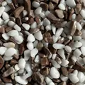 Steinteppich Epoxidharz Set Innen & Außen (ca. 28kg / 2-2,5m²) | 16 Farben | 25kg 2-4mm Marmorkies + 3L, 2K Epoxidharz Bindemittel | Für Balkon, Terrasse, Treppen, Garage (Bianco Marrone)