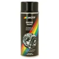 MOTIP ENGINE PAINT Maschinenfarbe Schwarz 400 ml - Motorlack Spraydose, Benzin- & Chemikalienbeständig, Kratzfest, für Motor, Maschinen & andere Metalloberflächen