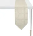 Apelt Tischband "6300 CHRISTMAS GLAM, Weihnachtsdeko, Weihnachten", grau (taupe, grau), B/L: 21cm x 175cm, 1 Stk., sechseckig