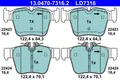 Bremsbelagsatz Scheibenbremse ATE Ceramic 13.0470-7316.2 für MERCEDES X253 GLC