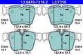 Bremsscheiben-Bremsbeläge-Kit ATE 13.0470-7316.2  für OE 000 420 52 00