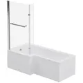 Home Deluxe - Duschbadewanne Elara - 170 X 85 Cm Rechts Badewanne Wanne Badewannenaufsatz Duschwand
