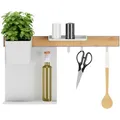 Tesa Küchen-Organizer-Set, Braun, Weiß, Holz, Metall, Kunststoff, Bambus, 60x34x15 cm, Ordnen & Aufbewahren, Aufbewahrungskörbe, Organizer